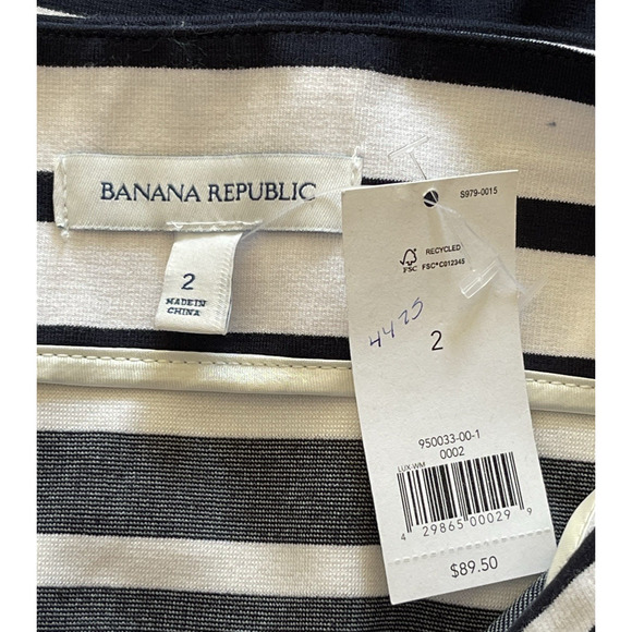 Banana Republic Pencil Skirt Women's 2 Striped - Picture 3 of 3